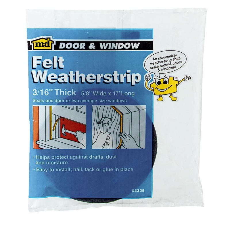 M-D 3/16″ x 5/8″ x 17′ Felt Weatherstrip Tape