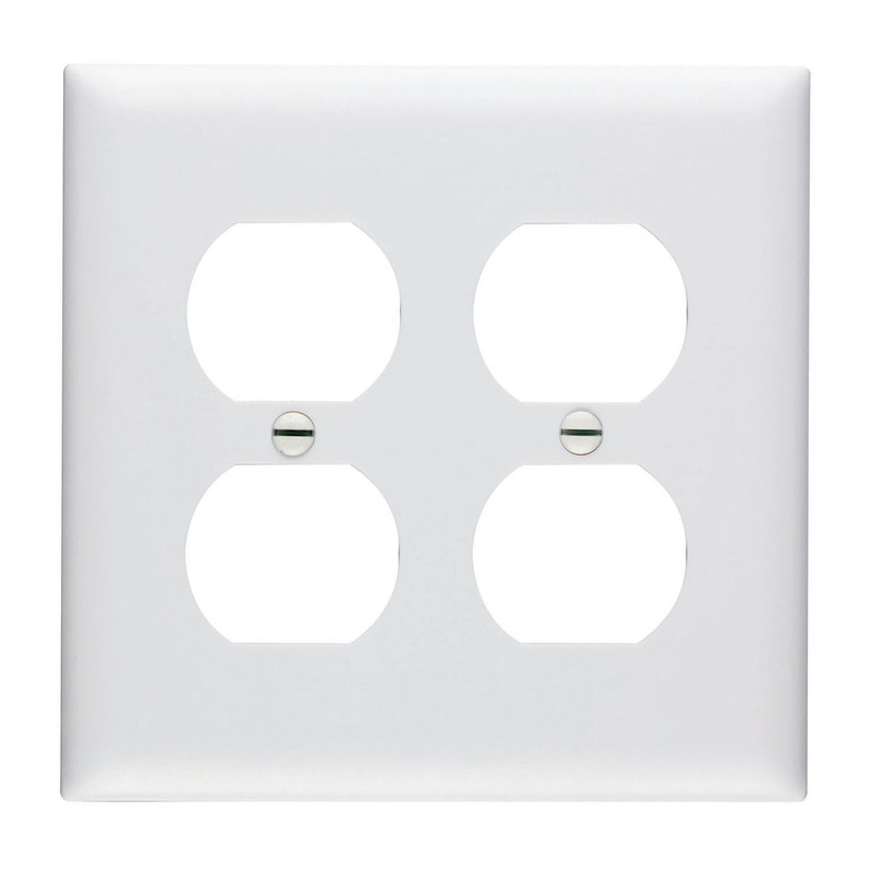 Pass & Seymour TradeMaster 2-Gang Nylon Wall Plate 2 Duplex Receptacle Openings