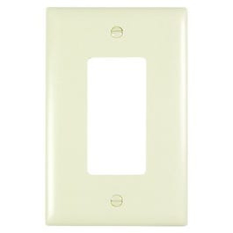 Wall Plate, Junior Jumbo, 1-Gang Decorator, Light Almond Nylon