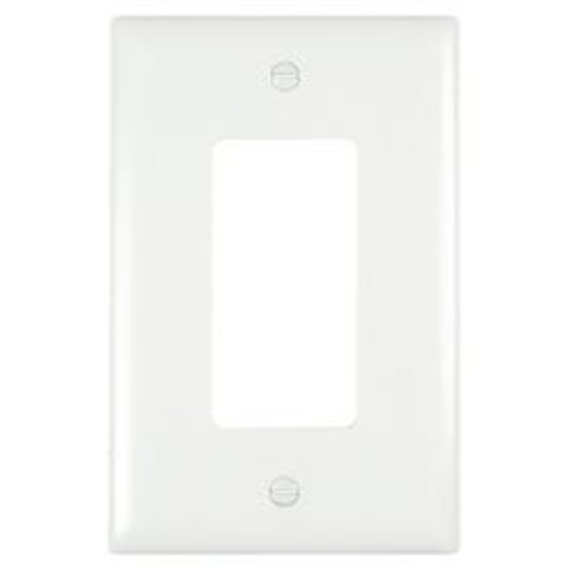 Wall Plate, Junior Jumbo, 1-Gang Decorator, White Nylon