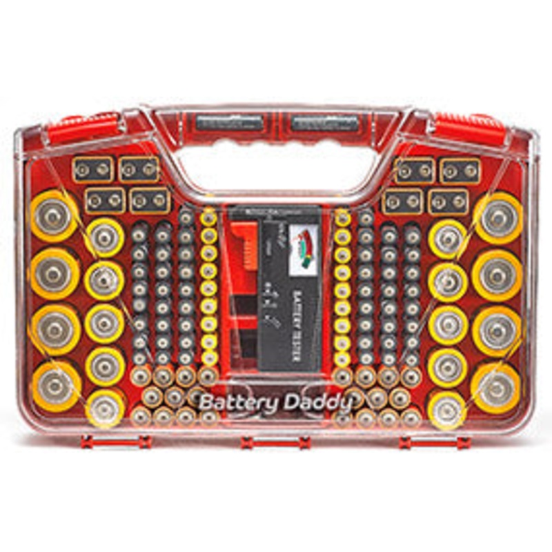 Battery Daddy Double Sided Battery Storage System Holds 180 Batteries
