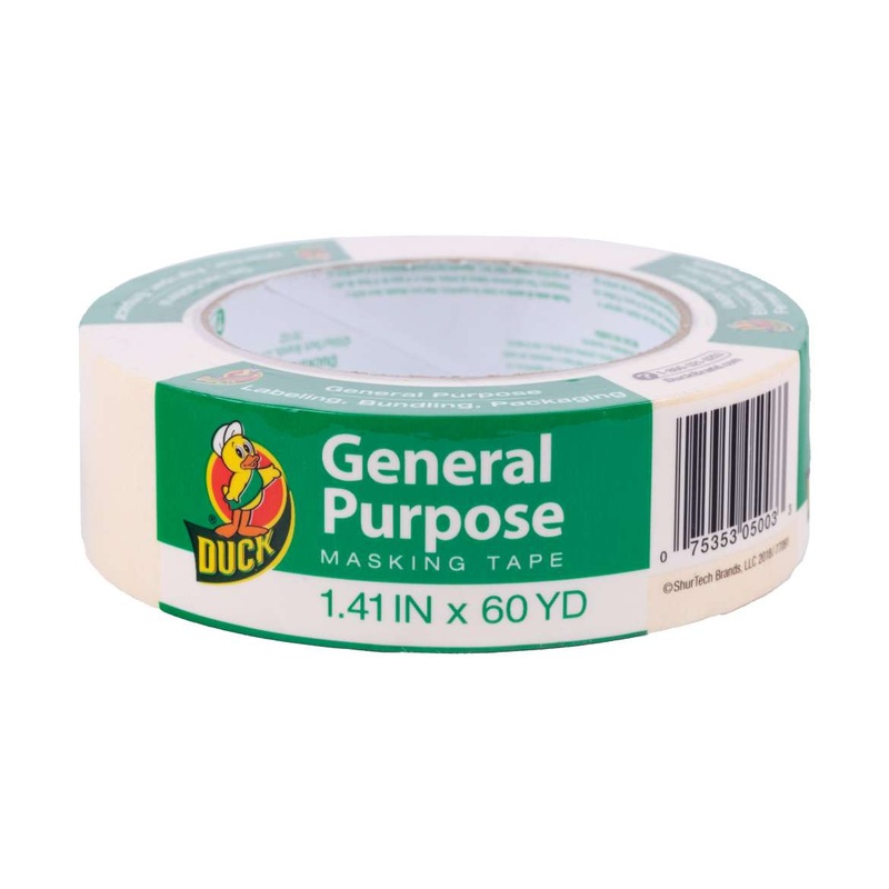 Duck Brand General Purpose Masking Tape – Beige, 1.41 in. x 60 yd.