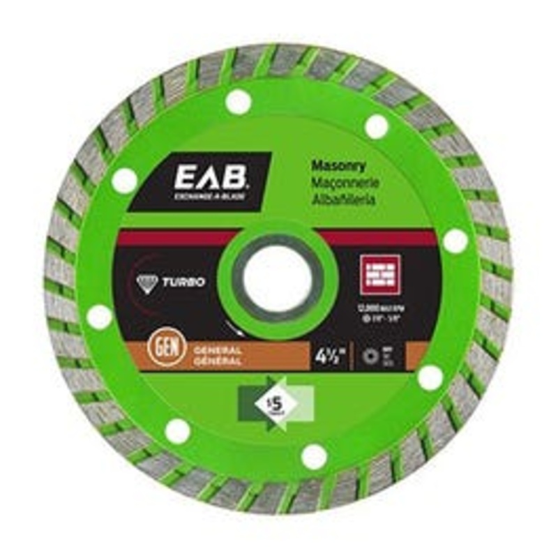 Diamond Saw Blade, Turbo Rim, 4-1/2-In.