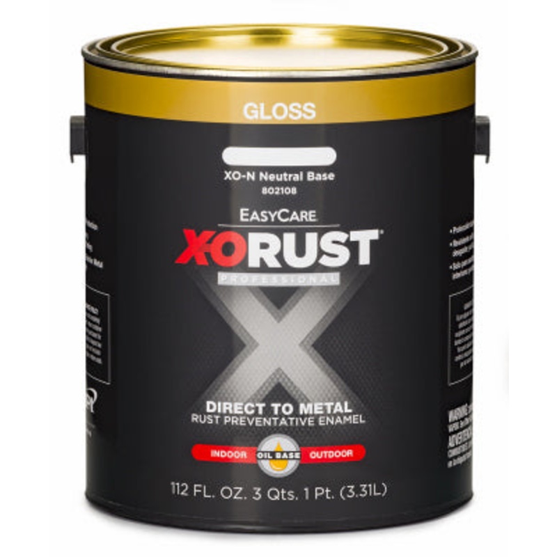 EasyCare X-O Rust Premium Anti-Rust Enamel, Gloss Neutral Base, Oil-Base, 1 Gallon