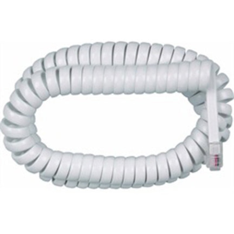 25FT IVORY PHONE COIL CORD