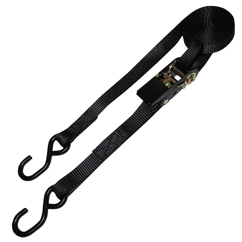 Ratchet Straps USA 1″ x 15′ Ratchet Strap with S-Hooks