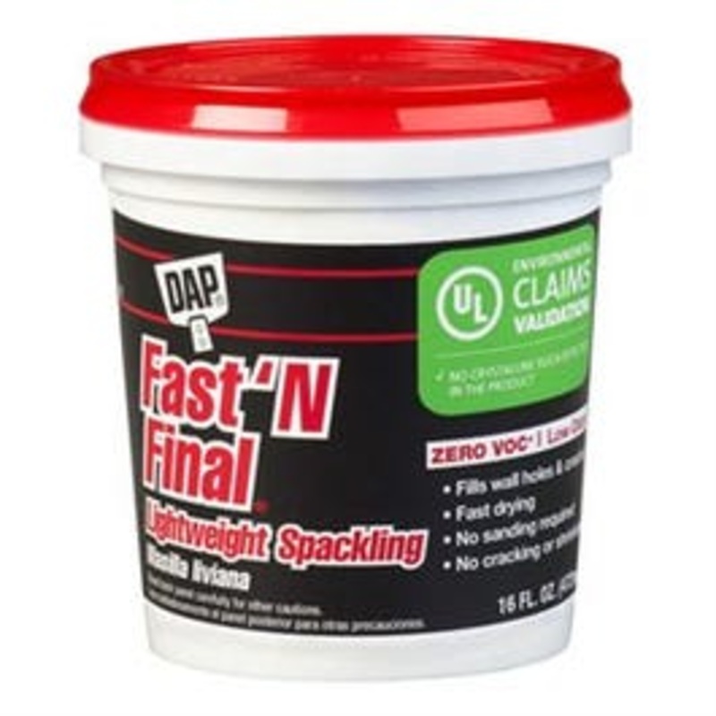 Fast ‘ N Final Spackling, Lightweight Formula, 1-Pt.