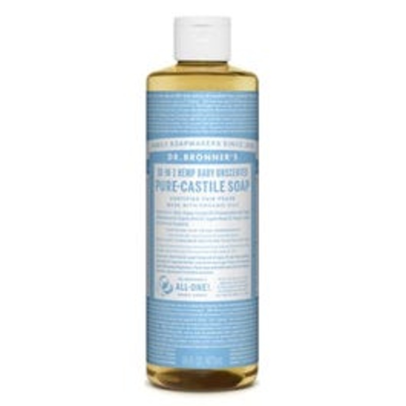 Pure Castile Liquid Soap, Unscented, 16-oz.