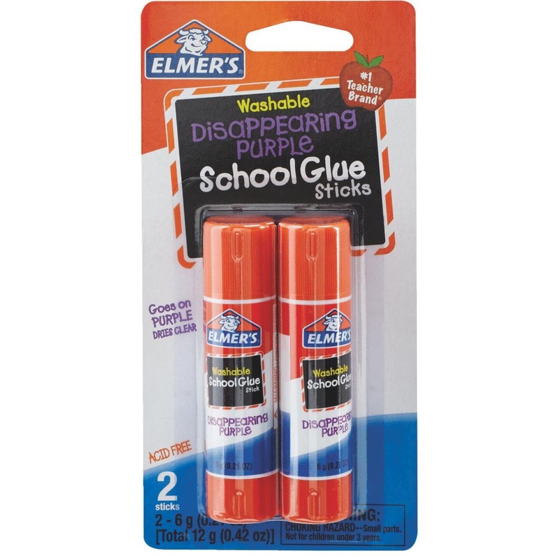 Elmer’s 0.21 Oz. Clear Drying Washable School Glue Stick (2-Pack)
