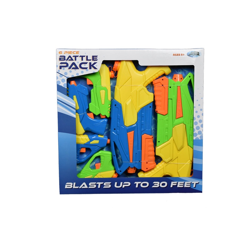 Stream Machine 6 Piece Battle Pack Water Gun Set