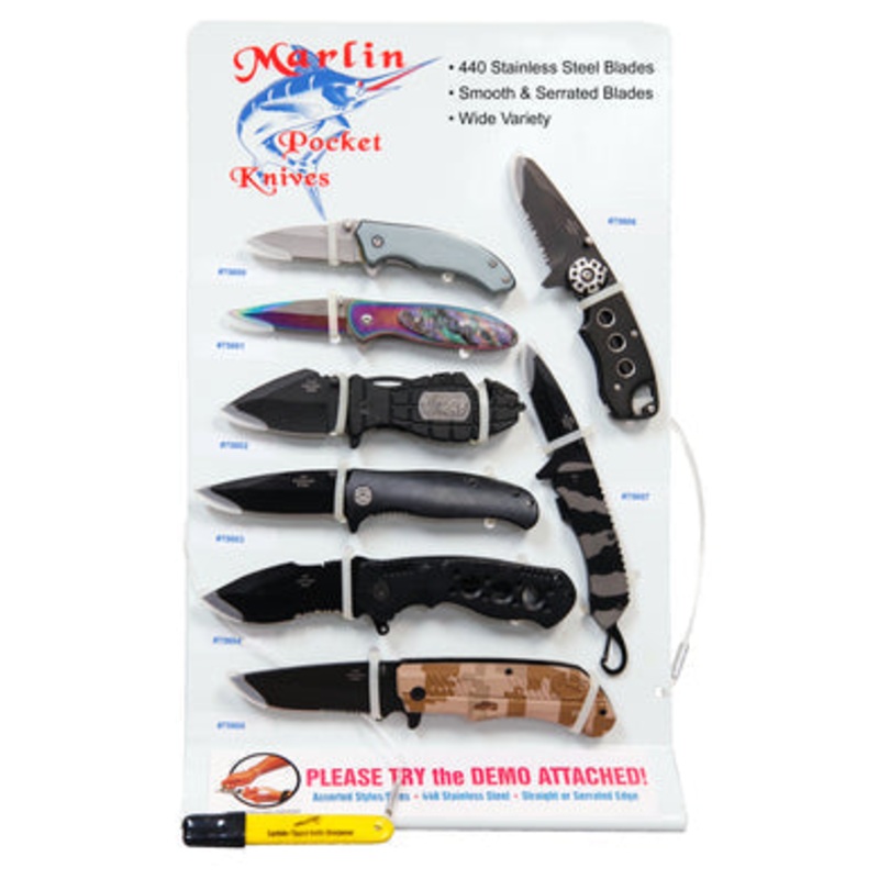 Service Tool Marlin Pocket Knife Spring Assist Grey Str Edge