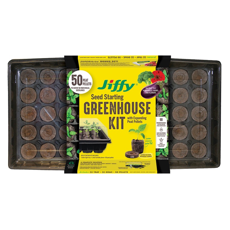 Ferry-Morse Jiffy Seed Starting Kit 50 Cell 42mm Peat Pellets
