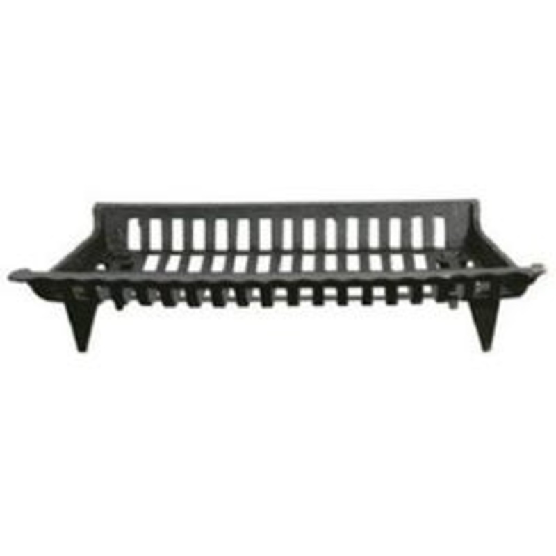 Cast Iron Fireplace Grate, Black, 27-In.