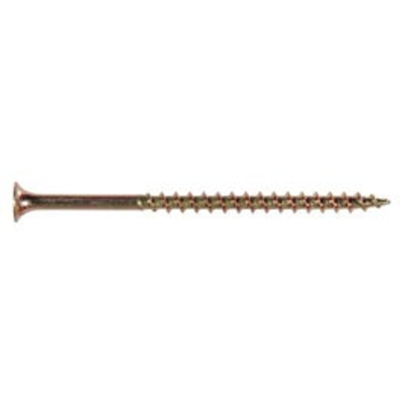 Fas-N-Tite Wood Screws, Zinc & Yellow Dichromate, 2-In. x 6, 1/4-Keg Bucket