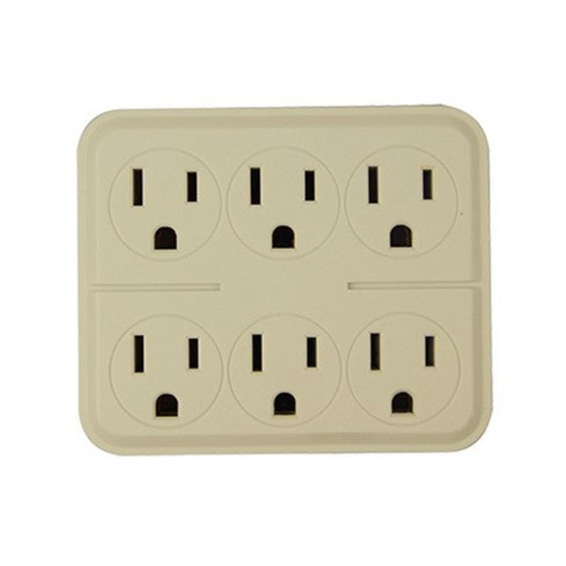 Kab Enterprise Master Electrician 6 Outlet Tap Ivory