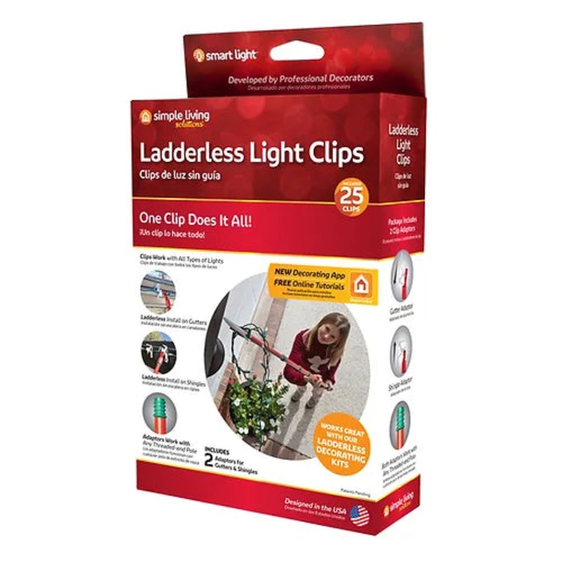 Simple Living Solutions Ladderless Light Clips