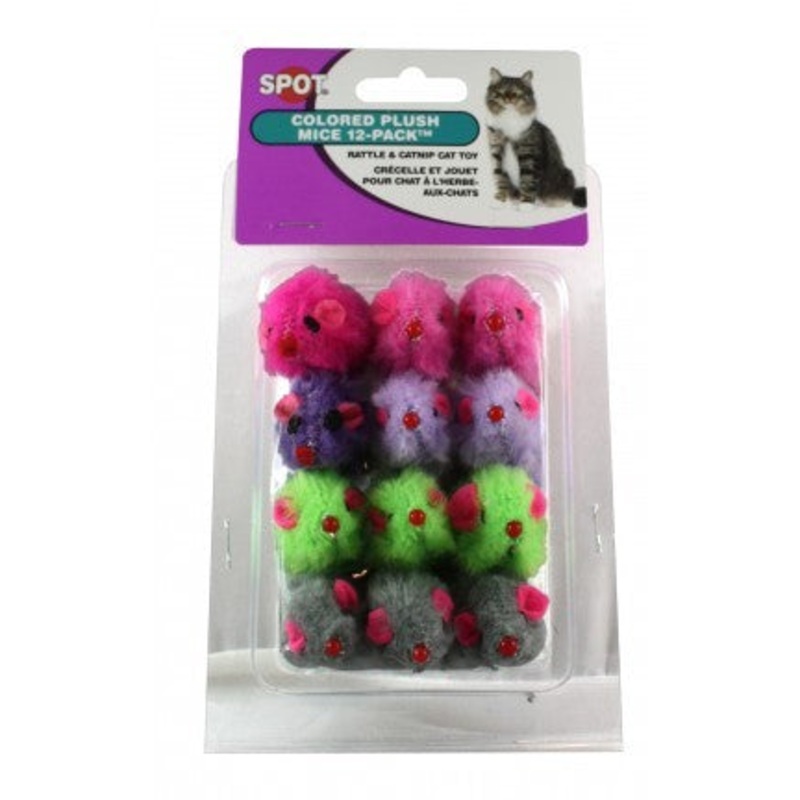 Ethical Products 12 pack color Plush Mice