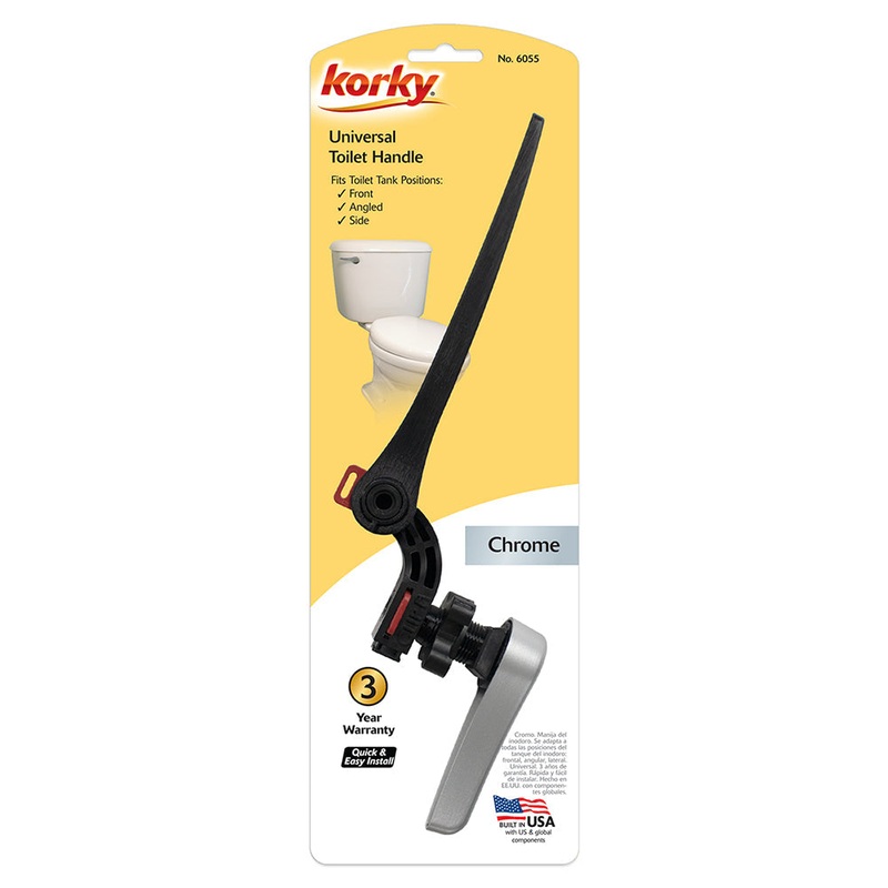 Korky Toilet Flush Handle Chrome