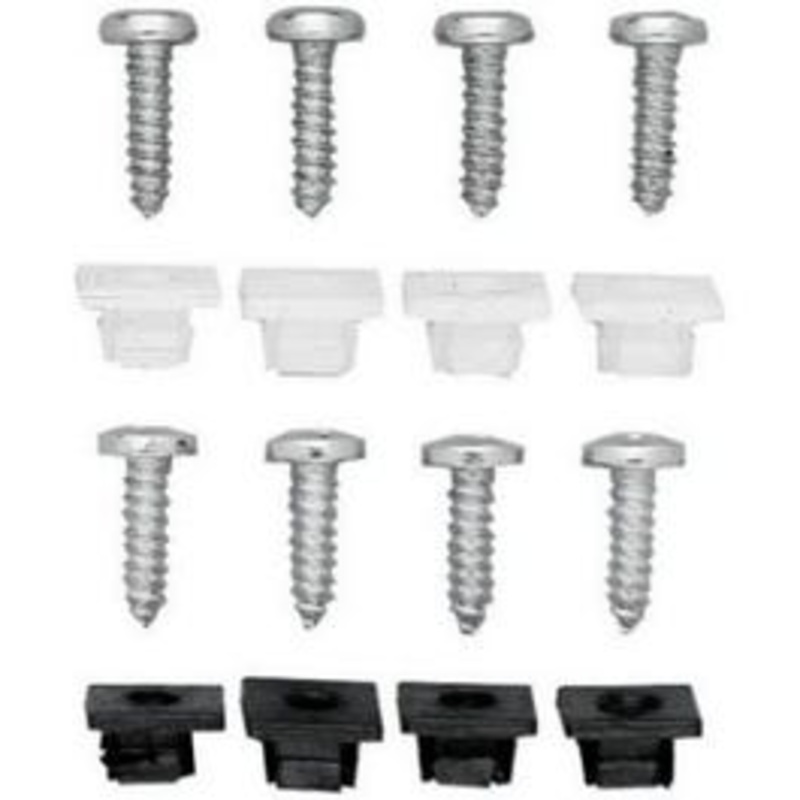Deluxe License Plate Fastener, Nylon, White, 4-Pk.