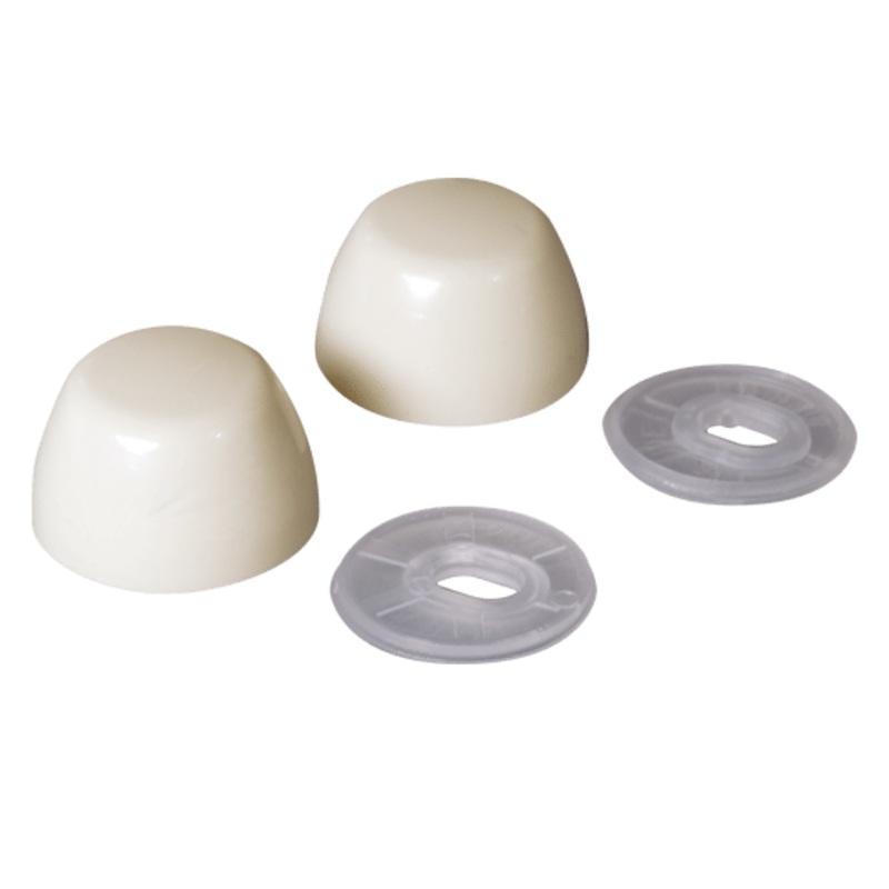 Fluidmaster Toilet Bowl Bolt Caps, Bone