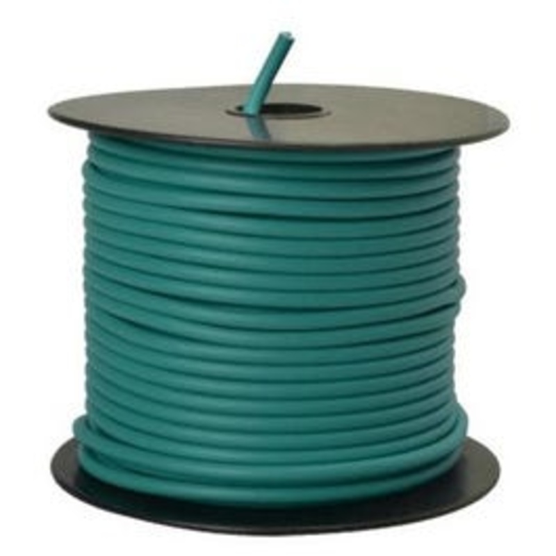 Primary Wire, Green PVC, 12-Ga. Stranded Copper, 100-Ft.