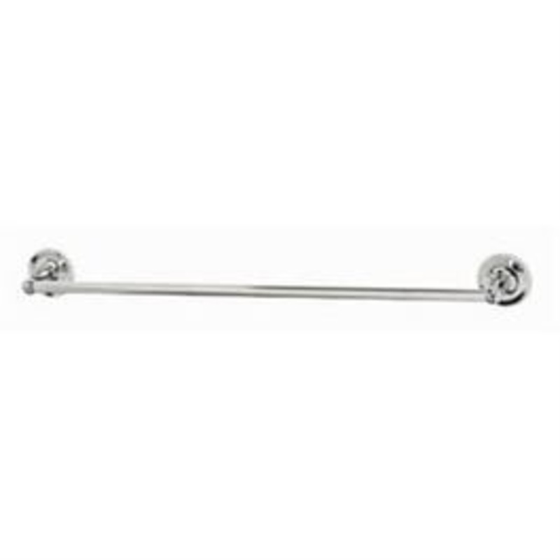 Rounded Towel Bar, Chrome, 18-In.