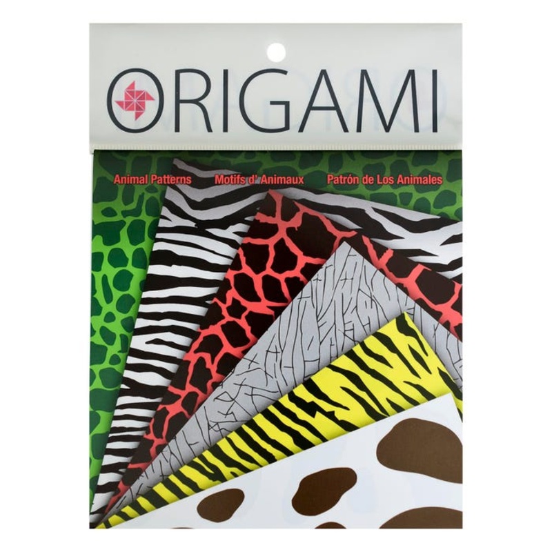 Yasutomo Animal Patterns Origami Paper, 24 Sheets