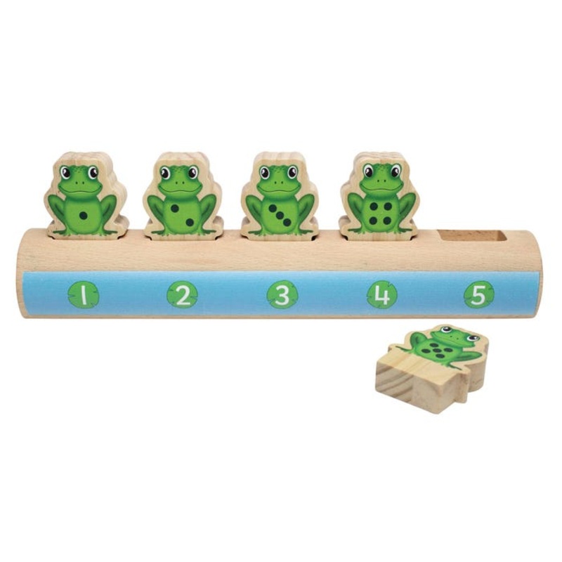 Yellow Door Five Frogs on a Log Counting Set, 6 Pieces