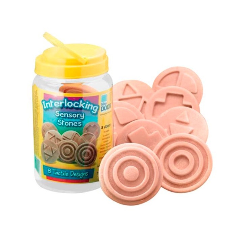 Yellow Door Interlocking Sensory Stones, 8 Stones