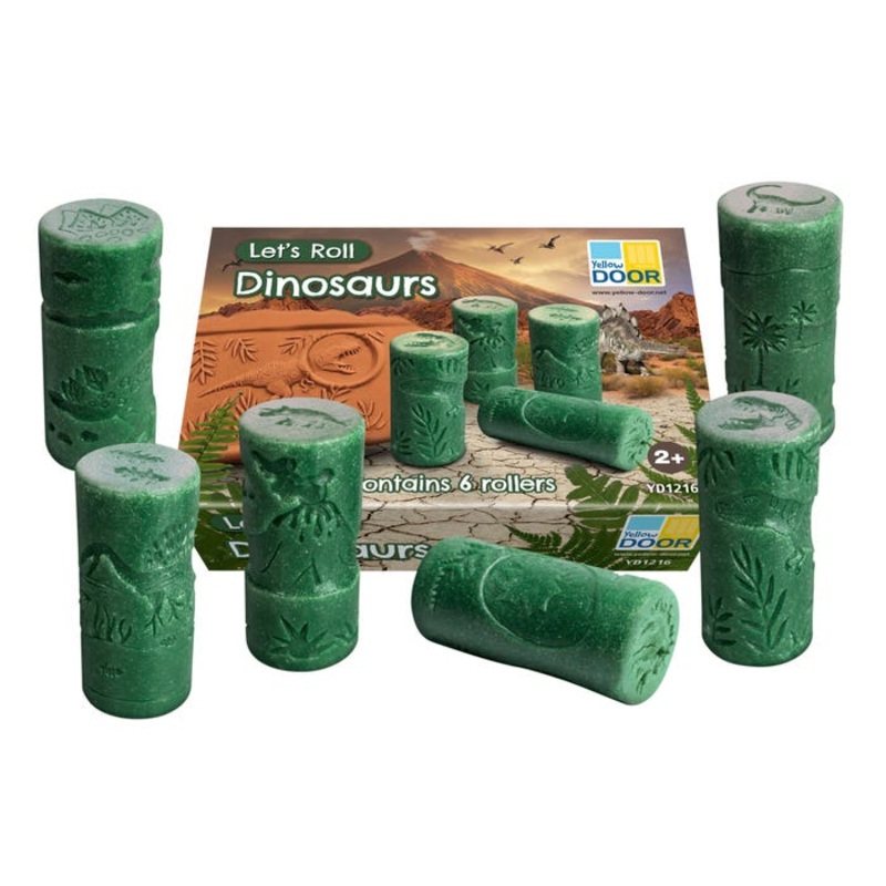 Yellow Door Let's Roll Dinosaurs Rollers, Set of 6