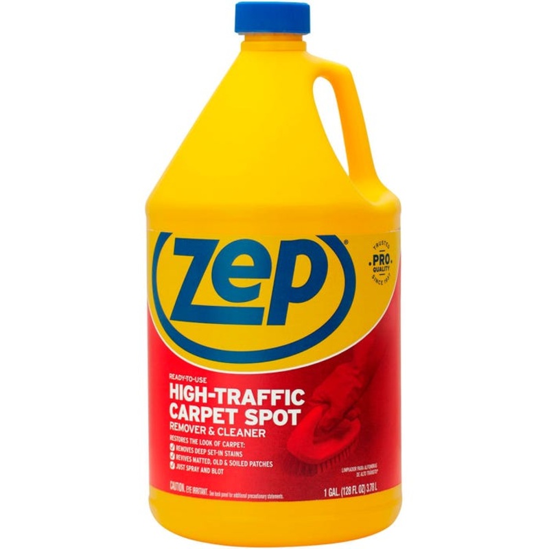 Zep High-Traffic Carpet Spot Remover & Cleaner, 128 Fluid Ounces, Red
