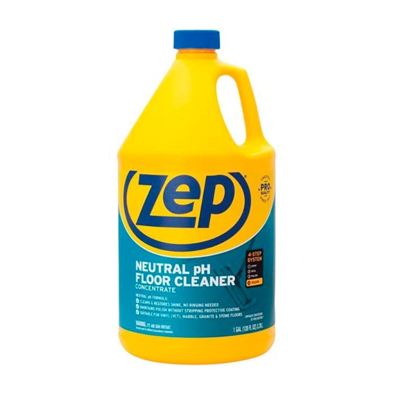 Zep Neutral Floor Cleaner Concentrate, 128 Fluid Ounces, Blue, Carton of 4