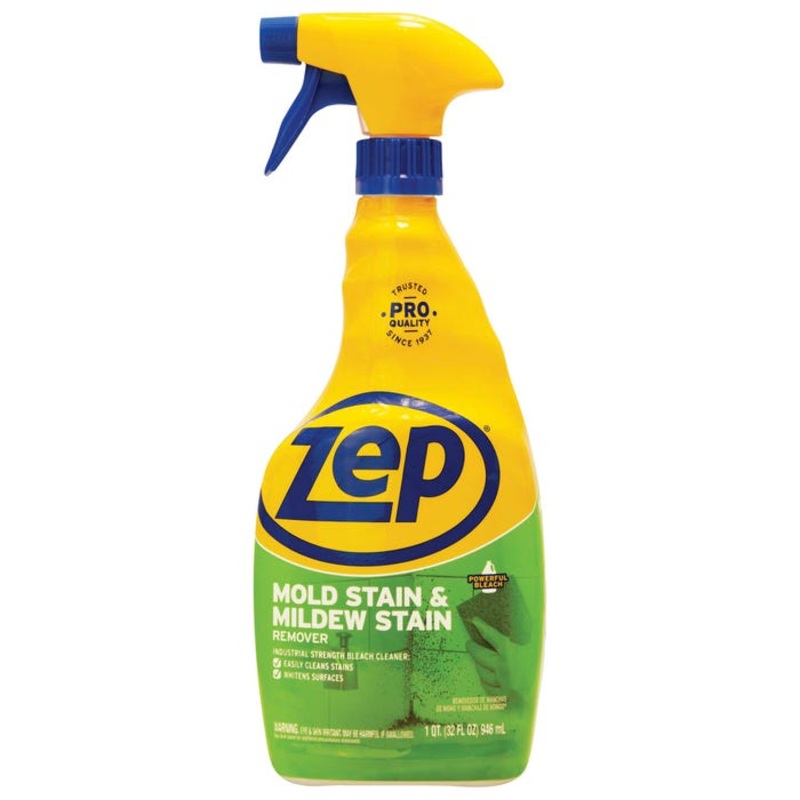 Zep No-Scrub Mold & Mildew Stain Remover, Spray, 32 Ounces, Blue, Case of 12