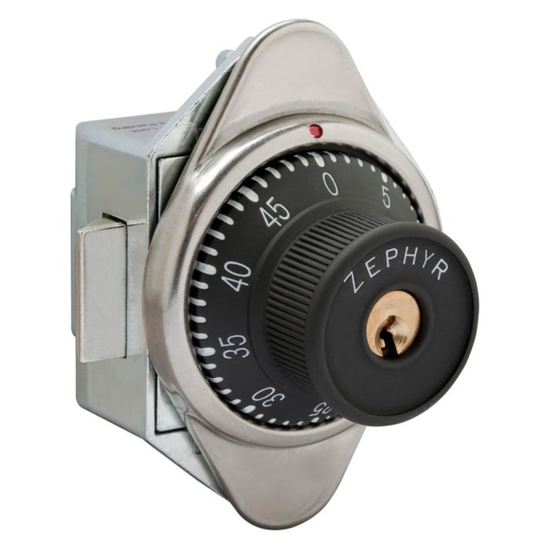Zephyr Locks Built-In Combination Lock, ADA Compliant, Spring Latch, Right Hinged Door, 2 Keys