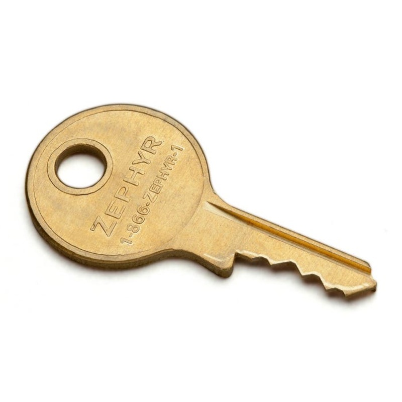 Zephyr Locks Control Key, for Use with Combination Padlock Locks, Specify Key Series