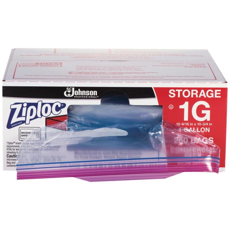 Ziploc Storage Bag, 1 Gallon, Resealable, 250 Count