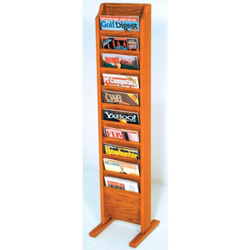 Wooden Mallet Magazine Floor Rack