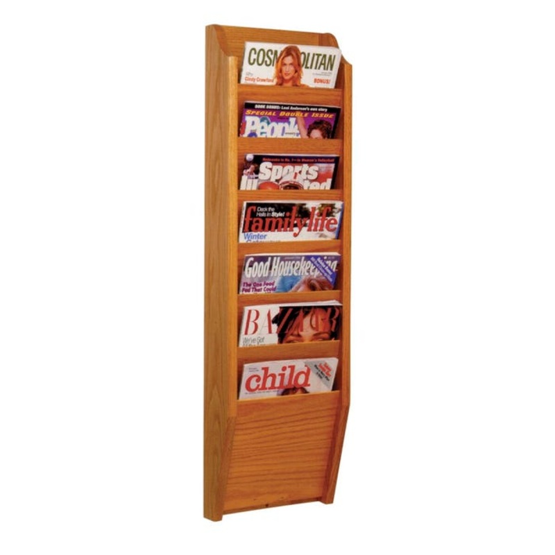 Wooden Mallet Magazine Wall Rack