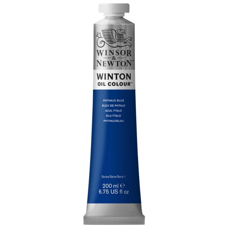 Winsor & Newton Winton Oil Color, 6.75 Ounce Tube, Phthalocyanine Blue