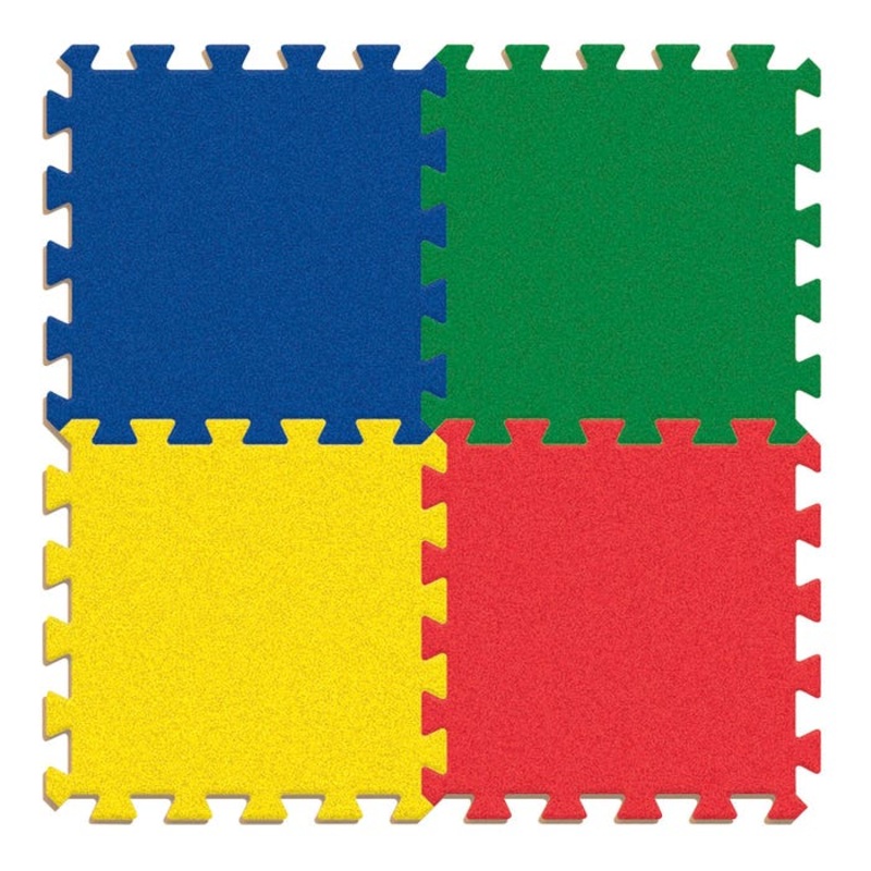 WonderFoam Carpet Tiles, Solid Colors, 12 x 12 Inches, Set of 4