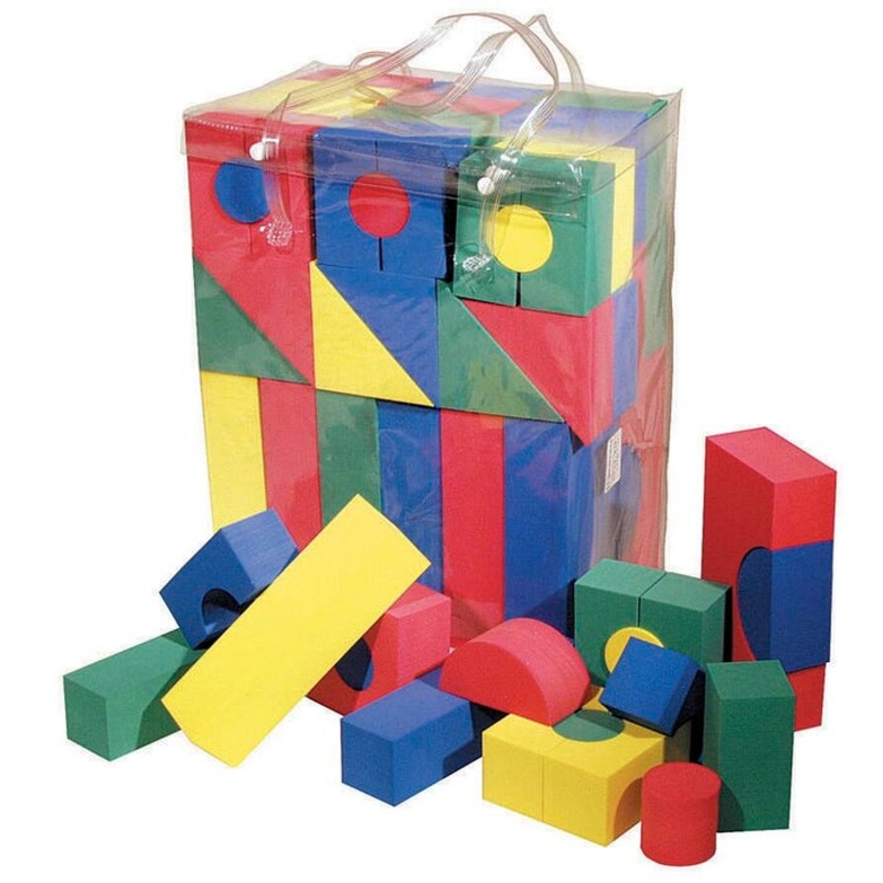 Wonderfoam Creativity Street Blocks, Assorted Sizes and Colors, Pack of 40