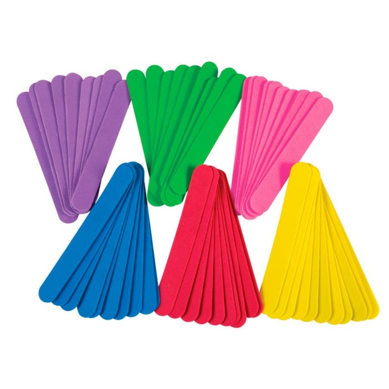 WonderFoam Jumbo Craft Sticks, 6-3/4 Inches, Assorted Colors, Set of 100