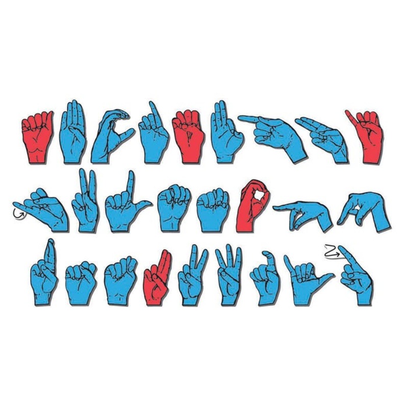 WonderFoam Magnetic Sign Language Alphabet, Set of 26 Letters