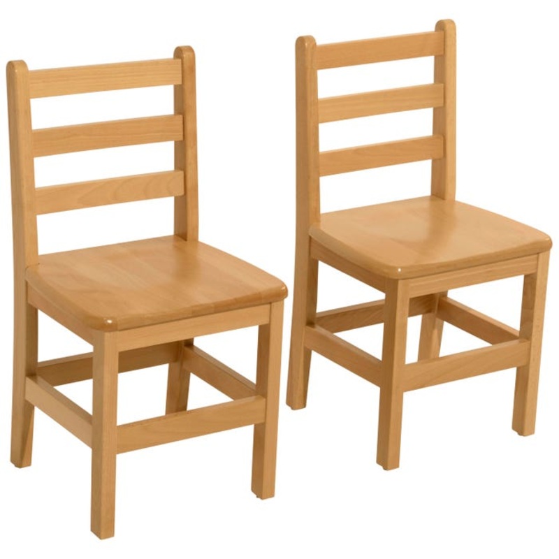 Wood Designs Chair, 18-Inch Seat Height, Hardwood, 17-7/8 x 16-3/4 x 33 Inches, Natural, Set of 2