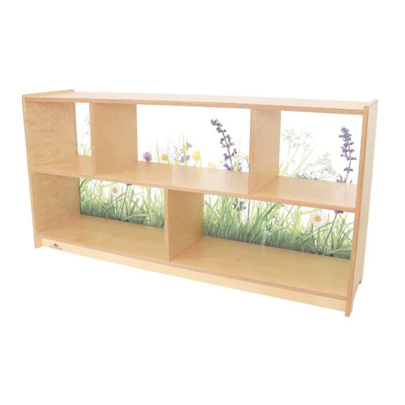 Nature View Acrylic Back Cabinet, 48 x 11-3/4 x 24-1/4 Inches
