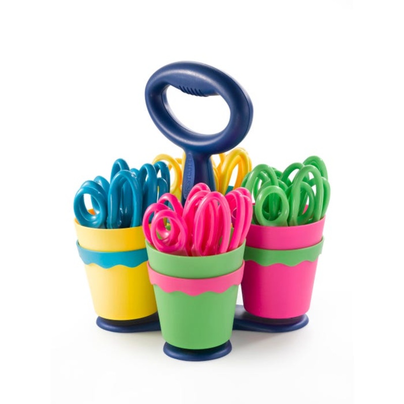 Westcott School Scissor Caddy with 24 Pointed 5 Inch Scissors