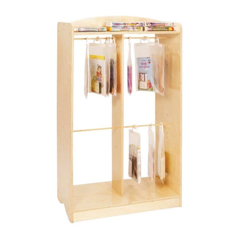 Whitney Brothers Hanging Bag Storage Unit, 29-3/4 x 16-3/4 x 52-3/4 Inches