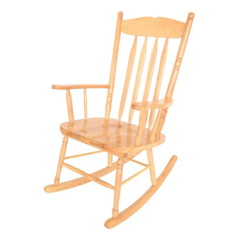 Whitney Brothers Rocking Chair, 16-Inch Seat, Hardwood, Clear Lacquer, 21 x 24 x 43 Inches