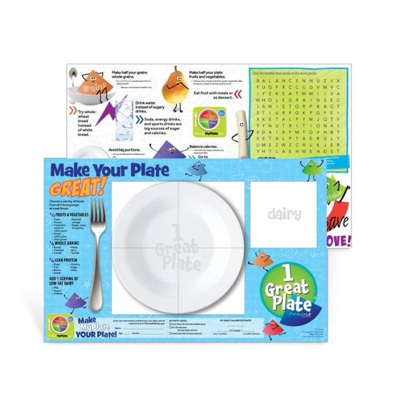 Visualz 1 Great Plate Handouts, 11 x 17 Inches, 2-Sided, 50 Sheets