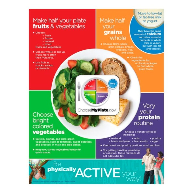 Visualz 2-Sided, Active My Plate Handout, 8-1/2 x 11 Inches